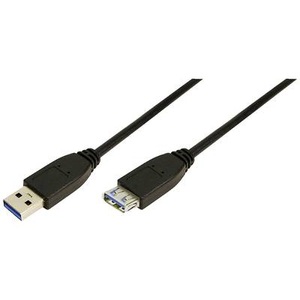 Logilink, Logilink CU0042 - Verlängerungskabel USB 3.0 Typ-A auf Typ-A - 2m, LogiLink USB-Kabel USB 3.2 Gen1 (USB 3.0 / USB 3.1 Gen1) USB-A Stecker, USB-A Buchse 2.00 m Schwarz CU0042