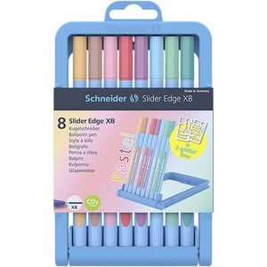 Schneider Slider Edge Pastell 152289 Einwegkugelschreiber Schreibfarbe: Cyan, Pfirsich, Blush Rose, Flamingo, Lila,