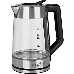 Maxxmee, LED-Glaswasserkocher, Farbwechsel, Einfüllautomatik, 2 Liter MAXXMEE silberfarben, 