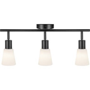 Nordlux, Deckenleuchte Cole aus Glas und Metall, 3-flammig, Nordlux 2112910003 Cole 3-Spot Deckenleuchte E14 Schwarz