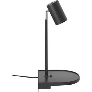 Nordlux, Wandleuchte Cody, mit Ablage und USB-Port, schwarz, Nordlux Wandleuchte Cody GU10 Schwarz Metall | Max 15W