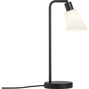 Nordlux, Tischleuchte Molli mit Glasschirm und Schalter, Nordlux Molli 2112825003 Tischlampe E14 Schwarz