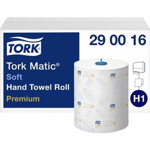 TORK, TORK 290016 Matic® Papierhandtücher Weiß 6 Rl./Pack. 1 Set, Tork Falthandtücher Gerollt Weiss 2-lagig 290016 6 Stück à 408 Blatt