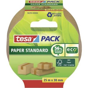 Tesa, tesa STANDARD ecoLogo® 58293 Packband Braun (L x B) 25 m x 38 mm 1 St., TESA® Papier-Verpackungsband ecoLogo® Standard, 38 mm x 25 m