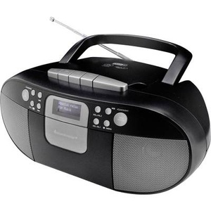 soundmaster SCD7800SW Kassettenradio DAB+, UKW AUX, CD, DAB+, Kassette, UKW, USB Weckfunktion Schwarz