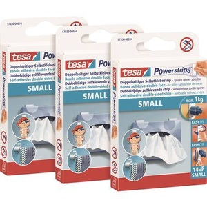 Tesa, tesa 57550 Powerstrips® Small Inhalt: 42 St., tesa POWERSTRIPS® Small Doppelseitiger Klebestreifen Weiß Inhalt: 42 St.