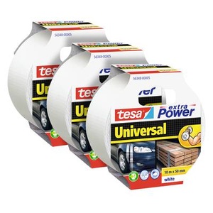 Tesa, tesa UNIVERSAL 56348 Gewebeklebeband Weiß (L x B) 10 m x 50 mm 3 St., tesa Klebeband »Universal«