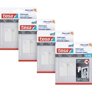 Tesa, tesa 77772 tesa Klebenagel für Tapeten und Putz (0.5 kg) Weiß Inhalt: 8 St., tesa 77772 Klebenagel Weiß Inhalt: 8 St.