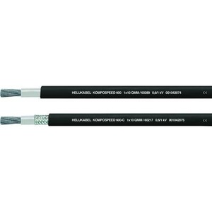 Helukabel, Helukabel 60219-500 Schleppkettenleitung KOMPOSPEED 600-C 1 x 25.00 mm² Schwarz 500 m, 