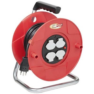 undefined, Brennenstuhl - BAT Kabeltrommel 260 rot 50m H05VV-F 3G1.5 schwarz, Brennenstuhl 1189062 Kabeltrommel 50 m Schwarz Schweiz-Stecker
