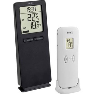 TFA Dostmann, TFA Dostmann Funk-Thermometer LOGOneo Funk-Thermometer digital Schwarz, TFA Dostmann Funk-Thermometer NeoLogo, Schwarz