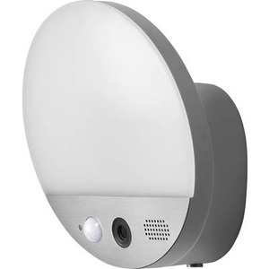LEDVANCE, LEDVANCE Smart+ WiFi Round Camera 4058075564480 AC35456 LED-Außenwandleuchte mit Überwachungskamera EEK: E (A - G) 15 W, Ledvance Smart+ Wifi runde Außenwandleuchte 15W 950lm - 830 | Kamera | Sensor | Dunkelgrau