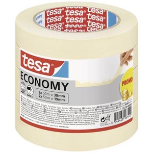 Tesa, TESA Abdeckband Multipack, tesa Abdeckband Masking Economy, Set 2x 50m x 30mm, 2x 50m x 19mm