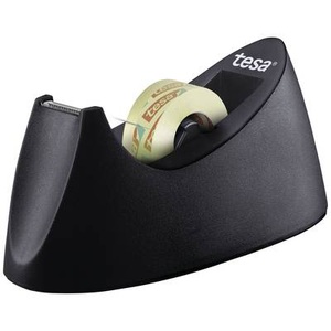 Tesa, Tesa - Tischabroller Curve, Tesa Tischabroller, Curve, 33m x 19mm, schwarz, inkl. 8 Rollen Tesafilm, 53918-00000