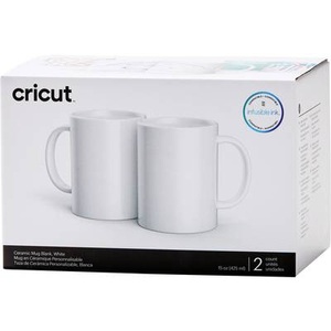 Cricut, Cricut Ceramic Mug Blank Tasse Weiß, Cricut Tasse Infusible Ink / Mug Press 440 ml, 2 Stück