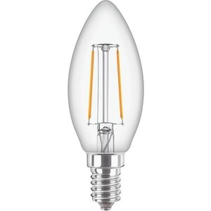 undefined, Philips Corepro LEDcandle E14 B35 2W 827 Klar - Ersatz für 25W, Philips Corepro LEDcandle E14 Fadenlampe Klar 2W 250lm - 827 - Extra Warmweiß | Ersatz für 25W