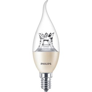 undefined, Philips MASTER LEDcandle E14 BA38 2.8W 822 Klar - Ersatz für 25W, Philips MASTER LEDcandle E14 Gebogene Spitze Krone Klar 2.8W 250lm - 822-827 Dim zuWarm | Dimmbar - Ersatz für 25W