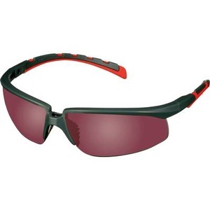 3m, 3M S2024AS-RED Schutzbrille verspiegelt Rot, Grau DIN EN 166, 3M S2024AS-RED Schutzbrille verspiegelt, mit Antikratz-Schutz Rot, Grau EN 166 DIN 166