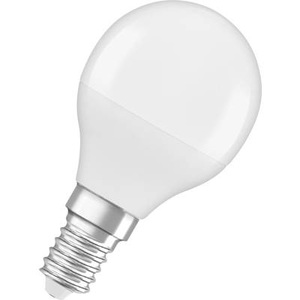 Osram, OSRAM LED-Tropfen E14 4,9W Base P40 840 matt 3er, OSRAM 4058075429727 LED EEK F (A - G) E14 Glühlampenform 4.9 W = 40 W Neutralweiß (Ø x L) 45 mm x 82 mm 3 St.