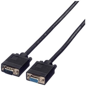 ROLINE, Roline VGA Verlängerungskabel VGA 15pol. Buchse, VGA 15pol. Stecker 3.00 m Schwarz 11.04.5303 doppelt geschirmt,, ROLINE VGA-Kabel HD15 ST - BU, 3 m