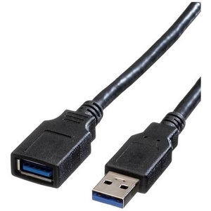 Roline USB-Kabel USB 3.2 Gen1 (USB 3.0 / USB 3.1 Gen1) USB-A Stecker, USB-A Buchse 1.80 m Schwarz Geschirmt 11.02.8978