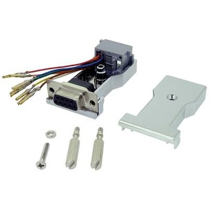 ROLINE, ROLINE 12.03.7529 - RS232 zu RJ45 Adapter (Silber), ROLINE DB9 Buchse-RJ45 Buchse 8P/8C 8Ltg., silberfarben