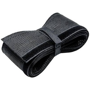 ROLINE, ROLINE 19.08.3161 - Kabelbinder (Schwarz), ROLINE PVC Gewebeschlauch für Kabelbündelung, mit Klettband, schwarz, 2,5 m