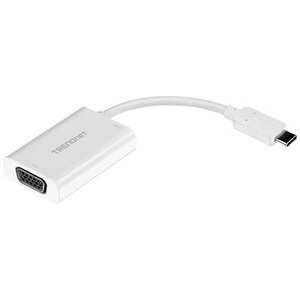 TRENDNET, TrendNet TUC-VGA2 - USB-C zu VGA Adapter mit Stromversorgung (PD), TRENDnet TUC-VGA2 USB-C VGA Weiß Kabelschnittstellen-/adapter