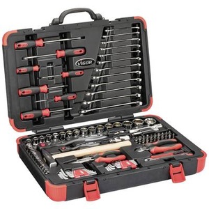 Vigor, Werkzeugkoffer V4 inkl. Werkzeug, VIGOR Werkzeugkoffer mit 95 Teilen, Schlüsselweite 3 - 32 mm, 95 Teile