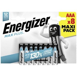Energizer, Energizer MaxPlus AAA 8 Stk. Batterie, Energizer Batterien Max Plus AAA LR03 1200 mAh Alkali 1.5 V 8 8 Stück