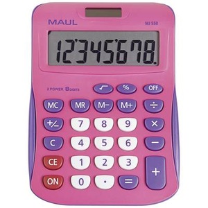 Maul, Maul MJ 550 Tischrechner Pink Display (Stellen): 8 batteriebetrieben, solarbetrieben (B x H) 155 mm x 11 mm, Maul Taschenrechner MJ550 Junior Pink