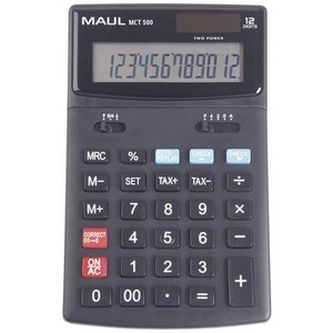 Maul, Maul MCT 500 Tischrechner Schwarz Display (Stellen): 12 batteriebetrieben, solarbetrieben, Maul Taschenrechner MCT500 Schwarz