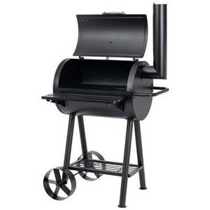 tepro Garten, tepro Garten Berkeley Holzkohle, Kohle Grillfass Schwarz, 