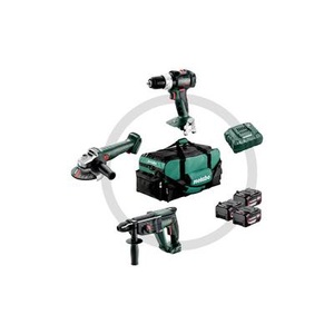 Metabo, Metabo Combo Set 3.1 685212000 Werkzeugset, Metabo Combo Set 3.1, SB 18 LT BL + W 18 L 9-125 + KH 18 LTX 24