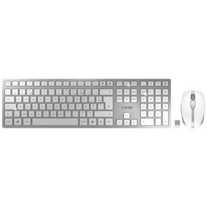 Cherry, DW 9100 SLIM, Desktop-Set, Cherry - DW 9100 Slim, Französisches Layout, AZERTY Tastatur, kabellose Tastatur- und Maus set, Weiss