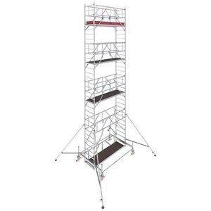 KRAUSE, Krause 774064 FahrGerüst Aluminium Rollgerüst fahrbar Arbeitshöhe (max.): 9.50 m Silber 288 kg, 
