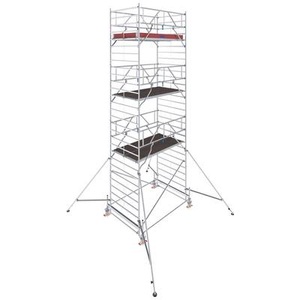 KRAUSE, Krause 784056 FahrGerüst Aluminium Rollgerüst fahrbar Arbeitshöhe (max.): 8.50 m Silber 340 kg, 