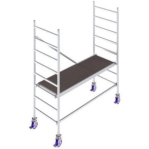 KRAUSE, Krause 771018 FahrGerüst Aluminium Rollgerüst fahrbar Arbeitshöhe (max.): 3 m Silber 49.5 kg, 