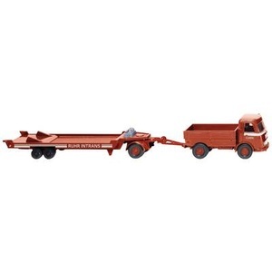 Wiking, Wiking 049002 H0 Mercedes Benz Tiefladehängerzug MB Pullman Ruhr Intrans, 