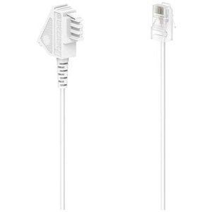 HAMA, Hama DSL Anschlusskabel [1x TAE-F-Stecker - 1x RJ45-Stecker 8p2c] 3 m Weiß, hama 00201118 DSL-Box-Kabel, TAE-F-Stecker - Modular-Stecker 8p2c, 3 m, Weiß