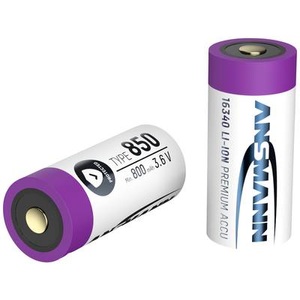 Ansmann, Ansmann Spezial-Akku 16340 Li-Ion 3.6 V 850 mAh, Li-Ion Akku 16340 850mAh