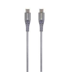 Skross USB-Kabel USB 2.0 USB-C? Stecker 2.00 m Space Grau Rund, Flexibel, Stoff-Ummantelung SKCA0018C-C200CN