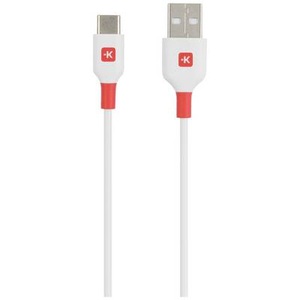 Skross USB-Kabel USB 2.0 USB-A Stecker 2.00 m Weiß Rund SKCA0003A-C200CN