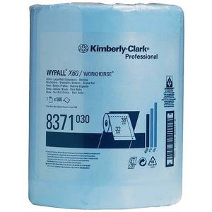 HYDROKNIT, HYDROKNIT Wischtücher WYPALL X60, HxB 380 x 315 mm, Grossrolle, hellblau, Kimberly Clark 8371 WYPALL X60 8371 Reinigungstücher 1 lagig Anzahl: 500 St.