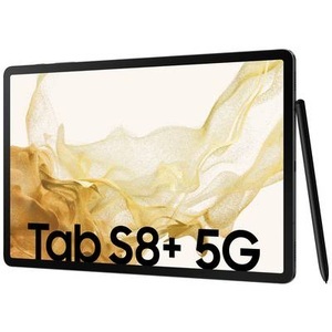 Samsung, Samsung Galaxy Tab S8+ 5G, LTE/4G, WiFi 256 GB Graphit Android-Tablet 31.5 cm (12.4 Zoll) 3.0 GHz, 2.5 GHz, 1.8 GHz, Galaxy Tab S8+ 5G