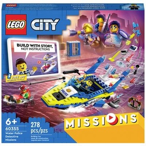 LEGO, 60355 City Detektivmissionen der Wasserpolizei, Konstruktionsspielzeug, LEGO® Spielbausteine »Detektivmissionen«, (278 St.)