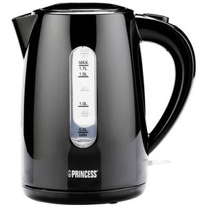 Princess, Princess 236017 Wasserkocher schnurlos Schwarz, Princess 236017 Wasserkocher Schwarz Fassungsvermögen: 1.7 l