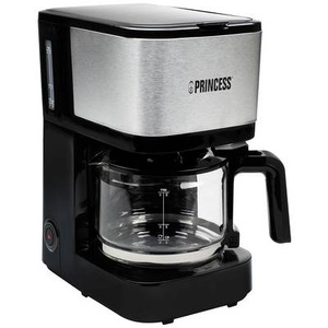 Princess, PRINCESS Compact 8 - Filterkaffeemaschine (Schwarz/Silber), Princess 246030 Kaffeemaschine Schwarz, Silber Fassungsvermögen Tassen=8
