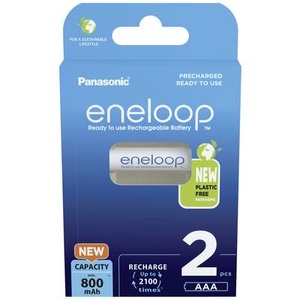 Panasonic, Panasonic eneloop HR03 Micro (AAA)-Akku NiMH 800 mAh 1.2 V 2 St., Akku eneloop, Micro AAA 1,2V