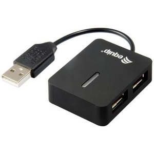 equip, Equip 128952 - USB-Hub 4Port Reise-USB Hub - Schwarz, Equip USB-Hub 2 Port USB 2.0-Hub Schwarz